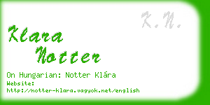klara notter business card